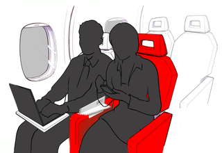 Illustration for article titled A Genius Way to Stop Airplane Armrest Battles for Good